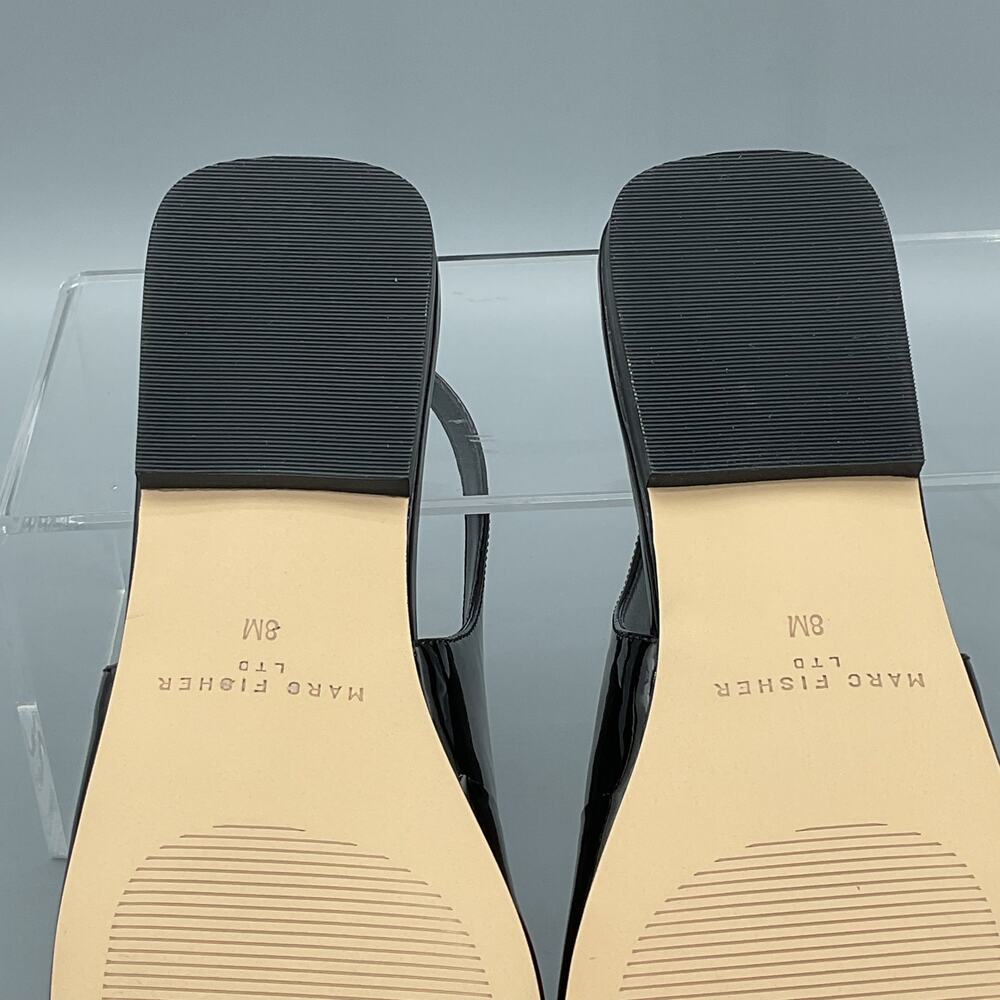 NEW Marc Fisher Women’s Gabra Patent Leather Slingback Flats Black Size 8M - Picture 10 of 11